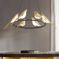 Nordic Chandelier Bird a mené Magpie Pendant Light